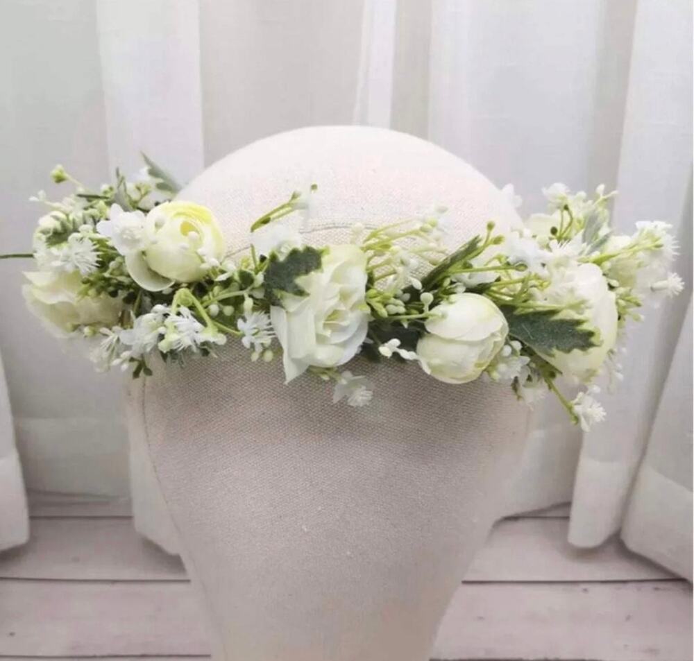 Handmade Adorable White Tiara